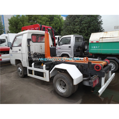 Small 6 wheels rear load garbage truck